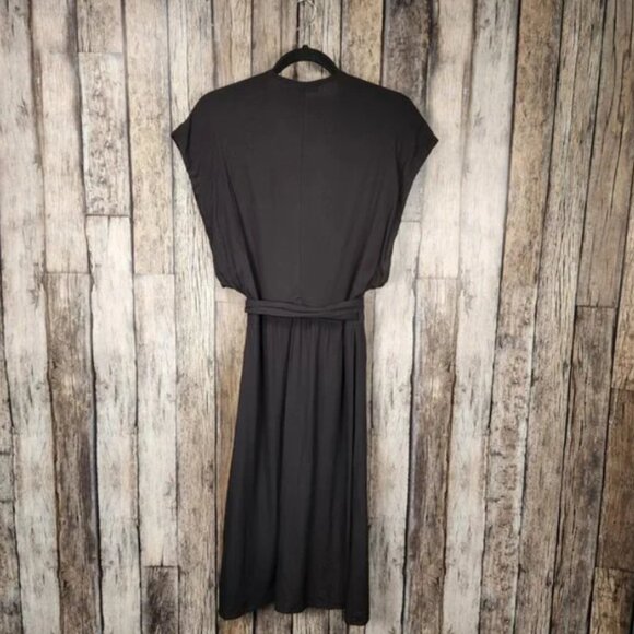 TYSA Garbot Mini Wrap Dress Black Flutter Sleeves Size S New With Tags - Picture 8 of 11